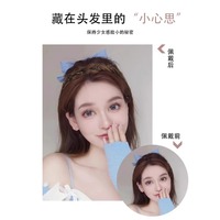 Nouvelle Perruque Bandeau Femme en Cheveux Humains Véritables avec Tresses en Arêtes de Poisson, Tresses Sandwich et Tresses Gourd Ximang Hautes