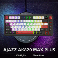 Clavier mécanique AJAZZ AK820 MAX PLUS à interrupteurs silencieux, tri-mode, écran RGB, personnalisable (édition PC)