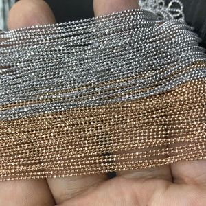 Xinfly - Cadena de Bolas Facetadas de Oro Amarillo Sólido de 18 Quilates y 1 mm para Hombre, Collar Personalizado de Estilo Hip Hop para Bodas y Regalos - Product Image 5