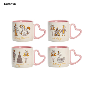 Taza de Porcelana Navideña con Diseño de Cisne Bailarín, Ecológica, Apta para Alimentos, Apta para Lavavajillas y Microondas, Reutilizable, Portátil, Regalo Perfecto - Product Image 1