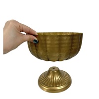 Vase en métal vintage détachable en gros, centre de table rétro pour mariage, décorations de table, bol à fleurs sur piédestal pour maison, hôtel, restaurant