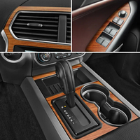 Film vinyle en grain de bois pour voiture Autocollants en PVC Film auto-adhésif imperméable pour panneau de voiture Console Moteur DIY Styling Decor
