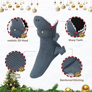 Chaussettes Dinosaures T-Rex Bleues pour Aventure Jurassique – Cadeau Unisexe Enfants et Adultes – Vente en Gros – Jouet en Peluche Tricoté Personnalisé – Direct Usine - Product Image 4
