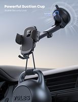 Support de téléphone portable universel pour voiture Lamicall STCD05, ventouse puissante, bras extensible réglable, support rotatif à 360 degrés pour camion