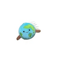 Mini globe en peluche porte-clés, breloque de sac en forme de Terre bleue, pendentif en peluche tendance pour la protection de l'environnement