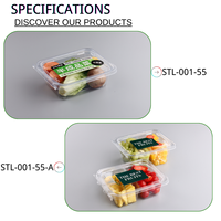 Boîte à salade en plastique alimentaire de stockage en plastique personnalisée d'approvisionnement d'usine