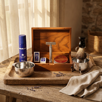 Coffret Cadeau de Rasage Premium Réutilisable pour Homme – Rasoir de Sécurité de Luxe avec Boîte en Bois, Manche en Alliage d'Aluminium et Tête en Alliage de Zinc