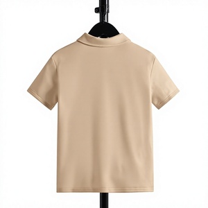 เสื้อโปโลแขนสั้นสีเบจ สีพื้น สไตล์ลำลอง สำหรับเด็กผู้ชาย เสื้อโปโลเด็กชาย แขนสั้น คอลเลคชั่นใหม่ประจำฤดูร้อนปี 2027 สีพื้น - Product Image 3