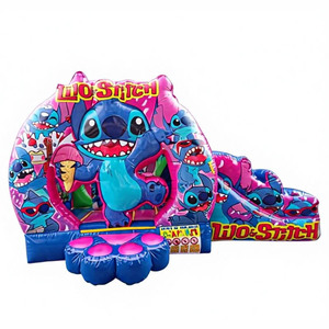 Château gonflable personnalisé Stitch à <span class=keywords><strong>vendre</strong></span> - Château gonflable à thème Stitch avec toboggan - Product Image 5