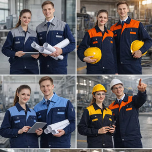 Combinaisons de travail unisexes personnalisées certifiées CE, haute visibilité, respirantes, non toxiques, en coton, avec bandes réfléchissantes - Product Image 2