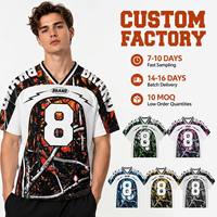 Camiseta Deportiva Personalizada de Malla de Poliéster, Estilo Boxy, Camiseta de Fútbol Americano con Estampado de Camuflaje, Camiseta Extra Grande con Gráficos
