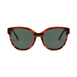 Gafas de Sol Cat Eye con Montura Completa en Tortuga, Lentes Verdes, Protección UV400, Estilo Unisex para Adultos - Product Image 1