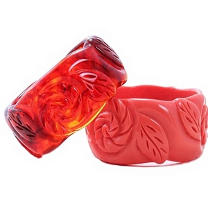 Ensembles de bracelets géométriques en résine acrylique tendance, bijoux fantaisie mignons et colorés, pièce maîtresse élégante pour femme - Product Image 6