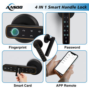 Maniglia della porta interna impronta digitale intelligente manopola della porta Cerraduras De Seguridad Inteligentes Para Puertas serratura digitale per armadietti - Product Image 2