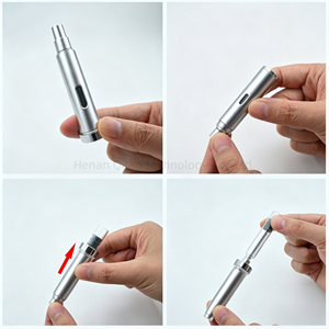 <span class=keywords><strong>Prix</strong></span> d'usine – <span class=keywords><strong>Stylo</strong></span> à poudre libre réutilisable V2 avec corps en verre, couvercle métallique, cartouche de 3 ml et capuchon à clip – Prise en charge de la personnalisation - Product Image 5