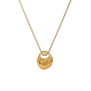 Joyería Fina al por Mayor de Estilo Coreano Moderno para Mujer, Collares con Colgante de Acero Inoxidable Chapado en Oro para Fiestas - Product Image 6