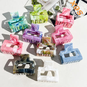 5cm carré pince en plastique transfrontalière doux dos tête épingle <span class=keywords><strong>à</strong></span> cheveux requin pince cheveux accessoires Style européen-américain fête utilisation - Product Image 1