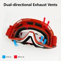 Lunettes de motocross pour femmes 100LK, personnalisées, MX BMX, monture en PC transparente, verres en plastique remplaçables, légères, protection UV, sport