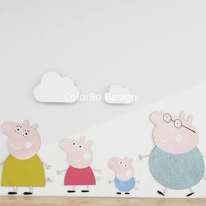 แผงผนังเล็กๆรูปหมู<span class=keywords><strong>น้อย</strong></span>จอร์จเป็นมิตรต่อสิ่งแวดล้อมทันสมัยสำหรับตกแต่งห้องของเด็ก - Product Image 3