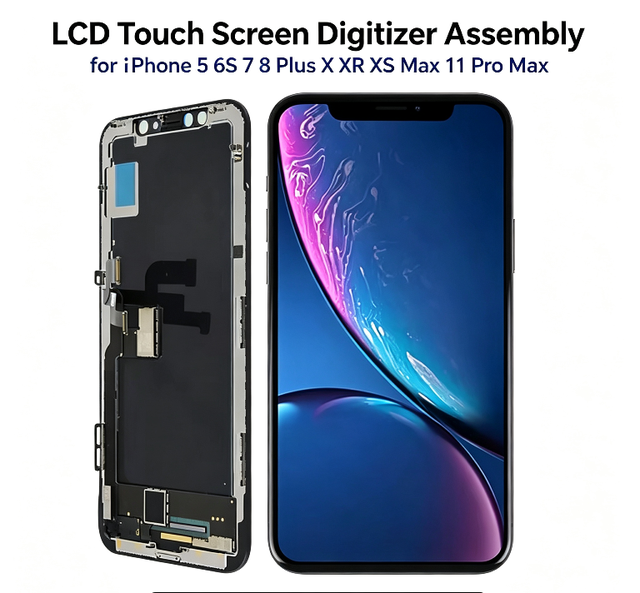 Wholesale LCD Touch Screen Digitizer Assembly for iPhone 5 6S 7 8 Plus X XR XS Max 11 Pro Max Repair Parts 1 Year Warranty