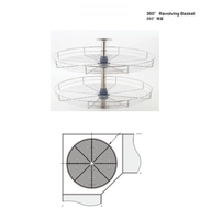 Panier de rangement coulissant pour porte d'armoire de cuisine, plateaux d'angle pivotants, panier d'angle magique