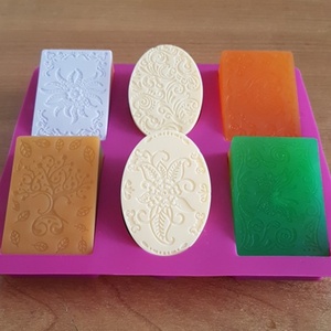 Hot Quality Custom 3d <b>square</b> Rectangular Round Handmade Soap Moulds Handmade Silicone Soap Mold with logo - Product Image 4