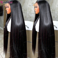 Perruques sans colle en cheveux humains bruts vietnamiens, Lace Front 13x4, pré-épilées, Full HD Lace, 100% vierges, lisses comme des baguettes, vente en gros