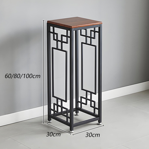 Vente <span class=keywords><strong>en</strong></span> gros, balcon intérieur, étagère carrée <span class=keywords><strong>en</strong></span> <span class=keywords><strong>bois</strong></span> pour plantes, <span class=keywords><strong>jardin</strong></span>, présentoir 2 étages pour pots de fleurs <span class=keywords><strong>en</strong></span> métal - Product Image 3