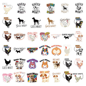 40 autocollants amusants d'animaux de haute qualité pour casques de <span class=keywords><strong>moto</strong></span>, tasses à eau de bureau - Motif de dessin animé en PVC - Product Image 3