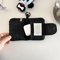 Dompet Kartu Kain Katun Mini Portabel Lucu Tempat Penyimpanan Koin Kantong Uang Kecil Dompet Kartu Katun Organizer Koin Kain