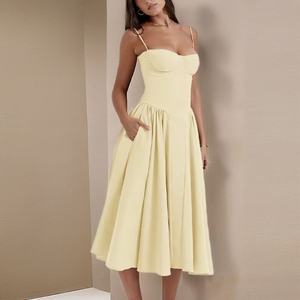 Vestido Maxi Casual Elegante Personalizado OEM para Mujer, Sin Espalda, Ajustado, para Verano, Otoño, Uso Diario y Fiestas, Cintura Natural - Product Image 2