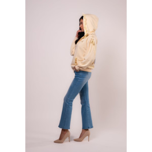 Brangio Vintage Lace-Trimmed Hooded <b>Zip</b>-<b>Up</b> <b>Jacket</b> - Product Image 5