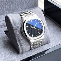 Montre à quartz en acier inoxydable avec bracelet, calendrier, lumineuse, étanche, simple et élégante, très vendue
