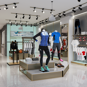 Commercio uomo donna abbigliamento sportivo <span class=keywords><strong>negozio</strong></span> al dettaglio Interior Design Display mobili Custom <span class=keywords><strong>scarpe</strong></span> sportive decorazione <span class=keywords><strong>negozio</strong></span> <span class=keywords><strong>di</strong></span> abbigliamento - Product Image 6