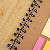 Porte-documents créatif A3 à feuilles mobiles avec couverture en bois, sangle élastique, impression sérigraphique, logo personnalisé, reliure spirale, promotionnel