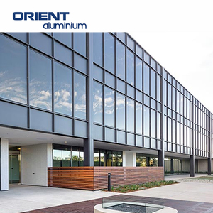 Fournisseur d'or, murs-rideaux en aluminium à double vitrage pour l'extérieur, projet de construction, panneaux de façade, cadre en aluminium, fenêtre murale - Product Image 6
