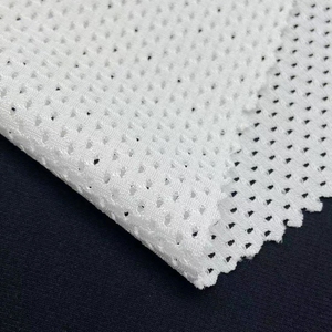 Vải Lưới Thể Thao Thoáng Khí Màu Trắng Dệt Kim Polyamit Co Giãn 4 Chiều Chất Lượng Cao Cho Đồ Lót Quần Đùi - Product Image 3