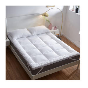 Protector <span class=keywords><strong>de</strong></span> colchón <span class=keywords><strong>de</strong></span> tamaño king para hotel, cubierta <span class=keywords><strong>de</strong></span> colchón acolchada con cremallera, impermeable, color blanco, tamaño queen - Product Image 4