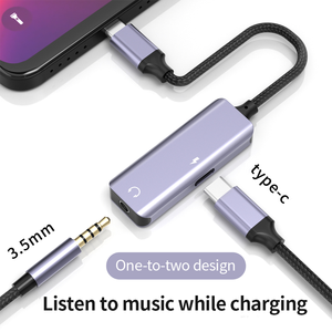 2-in-1 USB C PD Fast Charger Audio Cable for Apple 15/16/17 Compatible Wholesale Type-C 3.5 Power Supply Adapter for Mobile - Product Image 4