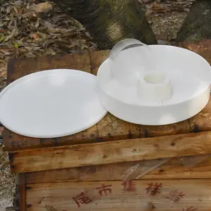 Mangeoire rond en plastique pour abeilles, de haute qualité pour apiculture, mangeoire pour abeilles