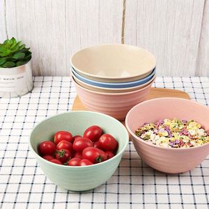 Ensemble de vaisselle de luxe en paille de blé, compatible micro-ondes, assiettes et bols - Product Image 3