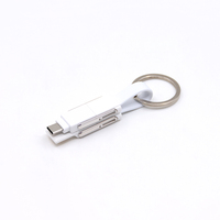 Câble de charge rapide magnétique 6-en-1 avec porte-clés USB OTG Type-C Micro 8 broches, logo personnalisé, cadeau promotionnel d'entreprise