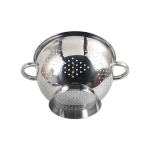 Strainer with Handle, <b>Dishwasher</b> Safe, Solid Base Mirror Polishing Self-draining Kitchen Colander - Product Image 3