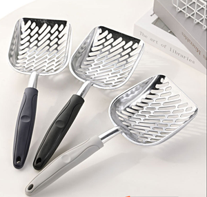 Pelle À Litière pour chat En Alliage D'aluminium Tamis Kitty Métal Scooper Pelle Profonde Longue Poignée Caca Tamisage Chaton Cul Poussoir - Product Image 4