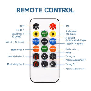 2 Luces LED RGB en Espiral, 10 Velocidades, 300 Patrones, Activadas por <span class=keywords><strong>Sonido</strong></span>, Luces de Persecución para RZR UTV ATV Todoterreno - Product Image 6