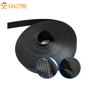 สายพานวัสดุ PU เคฟลาร์หรือเหล็กกล้า  สีดำ ความกว้าง 25 มม. รุ่น P1 P2 P3 P4 สายพานแบน P3-25MM สำหรับเครื่องออกกำลังกายวิ่ง - Product Image 1