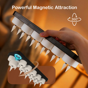 Bougies chauffe-plat LED rechargeables avec télécommande, lot de 12 bougies chauffe-plat magnétiques avec base pour bar, mariages et décoration intérieure - Product Image 2