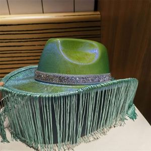 Sombrero de Vaquera Estilo Invernal Novedoso, Sombrero Panamá Jazz Occidental, Sombrero Decorativo para Actuaciones y Festivales con Borlas - Product Image 2