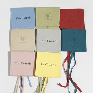 Sacchetti di gioielli in microfibra personalizzati di lusso per <span class=keywords><strong>orecchini</strong></span> collana in pelle scamosciata busta con bottone portagioie piccolo <span class=keywords><strong>sacco</strong></span> di cristallo - Product Image 5