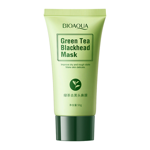 Masque exfoliant BIOAQUA au thé vert bio pour le visage et le nez, élimine les points noirs - Product Image 1